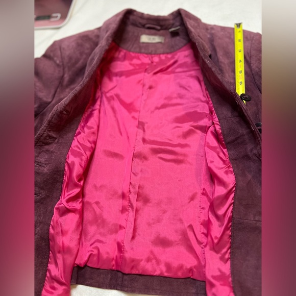 Women's Vintage I.E. Petite Mauve 100% Leather Jacket Size PXL (US 12-14) - Picture 16 of 16